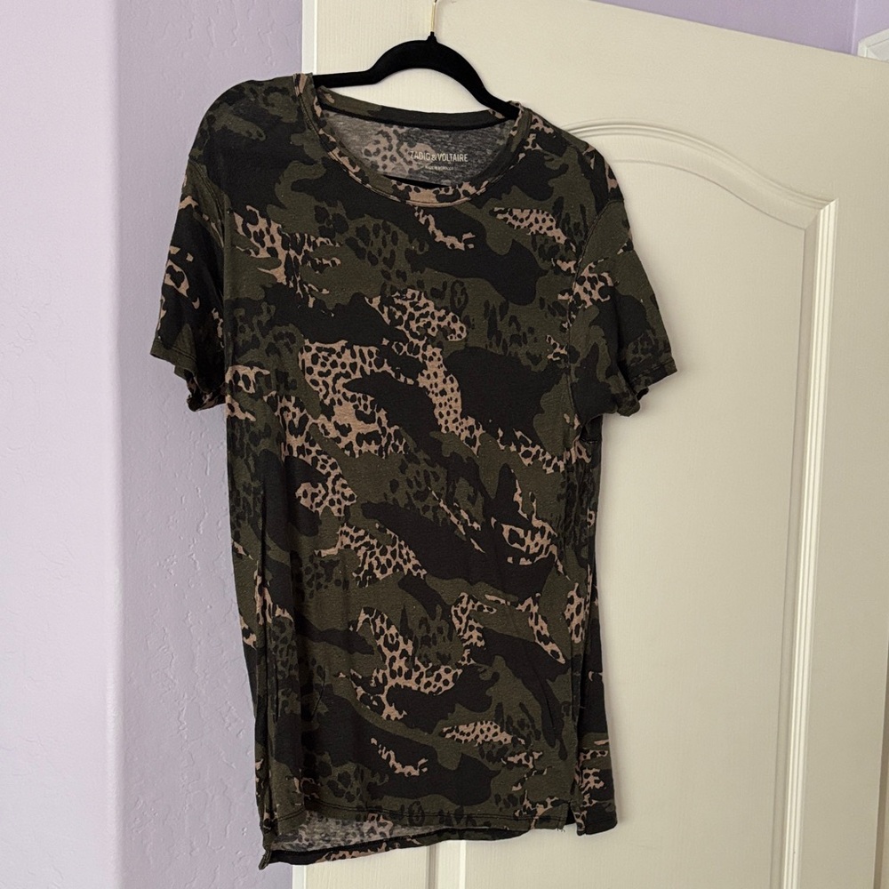 Zadig & Voltaire Linen Camo Tee